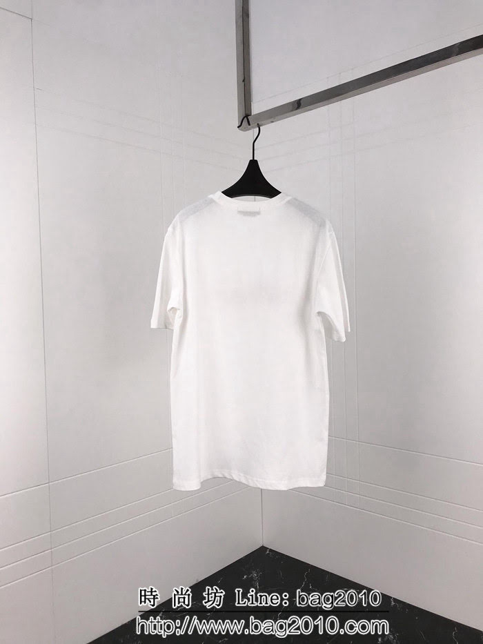BURBERRY巴寶莉 19ss新款 Bbr字母刺繡 純棉汗布短袖 男女同款 ydi1448